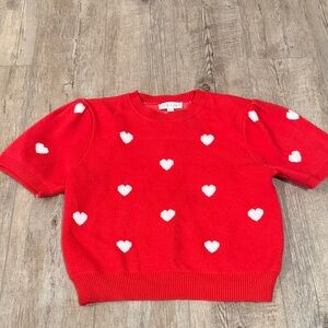 She + Sky Vibrant Red Knit Sweater